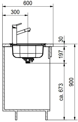 FRANKE Kchensple Flash FLN 611-62 (44) Einbausple / Edelstahlsple mit Einbaurand und Siebkorb als Stopfen- oder Drehknopfventil