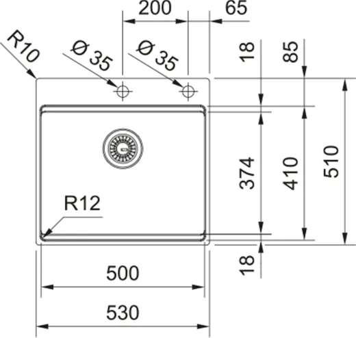 FRANKE Kchensple Box Pro BXX PRO 210-50 A Edelstahlsple Slimtop / Flchenbndig mit Druckknopfventil Inklusive Zubehr