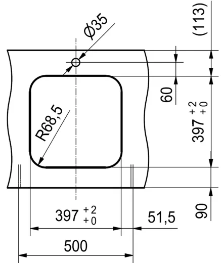 FRANKE Kchensple Smart SRX 110-45 Unterbausple (Montage unter die Arbeitsplatte) mit Siebkorb als Drehknopfventilventil