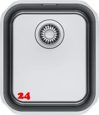 FRANKE Kchensple Smart SRX 110-34 Unterbausple (Montage unter die Arbeitsplatte) mit Siebkorb als Stopfenventil