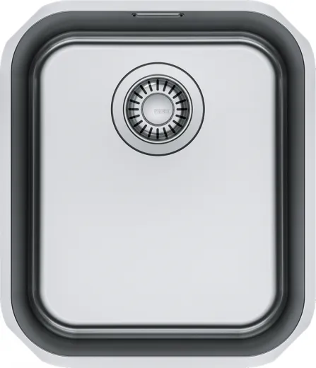 FRANKE Kchensple Smart SRX 110-34 Unterbausple (Montage unter die Arbeitsplatte) mit Siebkorb als Stopfenventil