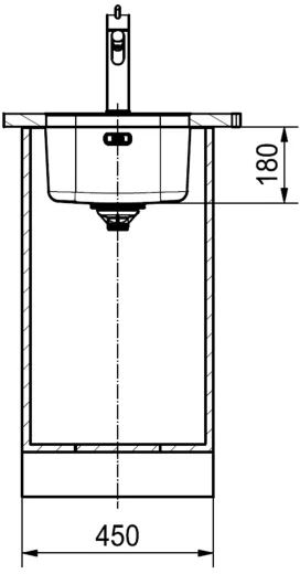 FRANKE Kchensple Smart SRX 110-34 Unterbausple (Montage unter die Arbeitsplatte) mit Siebkorb als Stopfenventil