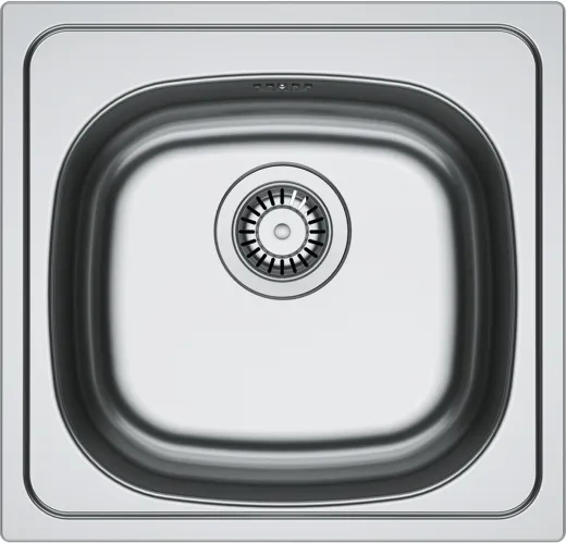 FRANKE Kchensple Spark SKN 610-37 (44) Einbausple / Edelstahlsple mit Einbaurand und Siebkorb als Stopfenventil