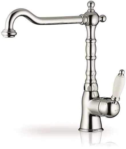 PYRAMIS Kchenarmatur Baroque Classic Einhebelmischer Chrom mit Festauslauf Nostalgieoptik