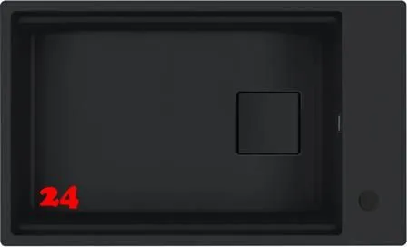 FRANKE Kchensple Kubus 2 Pro KNG PRO 110-62 Fragranit+ Granitsple Black Matt - Black Collection Unterbausple (Montage unter die Arbeitsplatte) mit Siebkorb als Drehknopfventil inklusive Zubehr