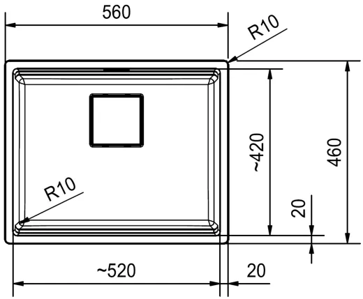 FRANKE Kchensple Kubus 2 Pro KNG PRO 110-52 Fragranit+ Granitsple / Unterbausple (Montage unter die Arbeitsplatte) mit Siebkorb als Druckknopfventil inklusive Zubehr