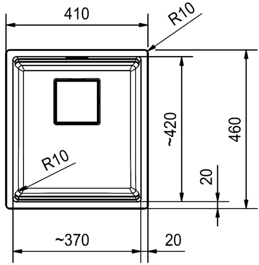 FRANKE Kchensple Kubus 2 Pro KNG PRO 110-37 Fragranit+ Granitsple / Unterbausple (Montage unter die Arbeitsplatte) mit Siebkorb als Druckknopfventil inklusive Zubehr
