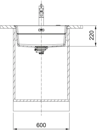 FRANKE Kchensple Kubus 2 Pro KNG PRO 210-53 Fragranit+ Granitsple Flchenbndig mit Siebkorb als Druckknopfventil inklusive Zubehr