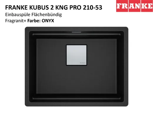 FRANKE Kchensple Kubus 2 Pro KNG PRO 210-53 Fragranit+ Granitsple Flchenbndig mit Siebkorb als Druckknopfventil inklusive Zubehr