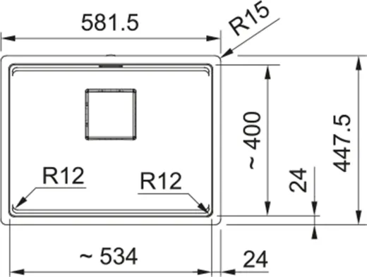FRANKE Kchensple Kubus 2 Pro KNG PRO 210-53 Fragranit+ Granitsple Black Matt - Black Collection Flchenbndig mit Siebkorb als Drehknopfventil inklusive Zubehr