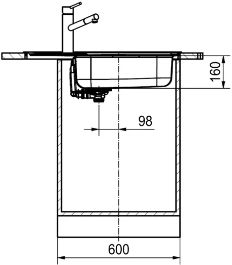 FRANKE Kchensple Spark SKL 611-78 (50) XL Einbausple / Edelstahlsple Leinenoptik mit Einbaurand und Siebkorb als Drehknopfventil