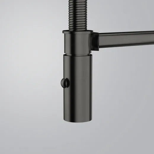 FRANKE Kchenarmatur Pescara J Semi Pro Einhebelmischer Edelstahl Anthracite (PVD) mit Pendelbrause umstellbar 360 schwenkbarer Auslauf