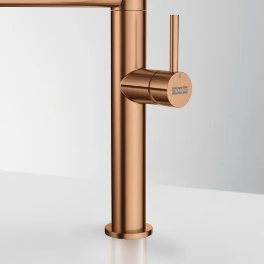 FRANKE Kchenarmatur Pescara J Semi Pro Einhebelmischer Edelstahl Copper (PVD) mit Pendelbrause umstellbar 360 schwenkbarer Auslauf
