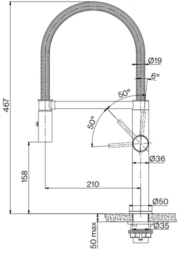 FRANKE Kchenarmatur Pescara J Semi Pro Einhebelmischer Edelstahl Copper (PVD) mit Pendelbrause umstellbar 360 schwenkbarer Auslauf