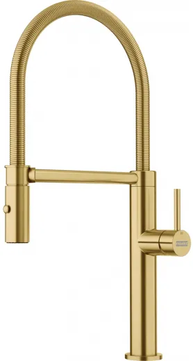 FRANKE Kchenarmatur Pescara J Semi Pro Einhebelmischer Edelstahl Copper (PVD) mit Pendelbrause umstellbar 360 schwenkbarer Auslauf