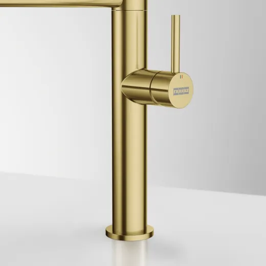 FRANKE Kchenarmatur Pescara J Semi Pro Einhebelmischer Edelstahl Copper (PVD) mit Pendelbrause umstellbar 360 schwenkbarer Auslauf