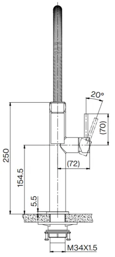 FRANKE Kchenarmatur Pescara J Semi Pro Einhebelmischer Edelstahl Copper (PVD) mit Pendelbrause umstellbar 360 schwenkbarer Auslauf