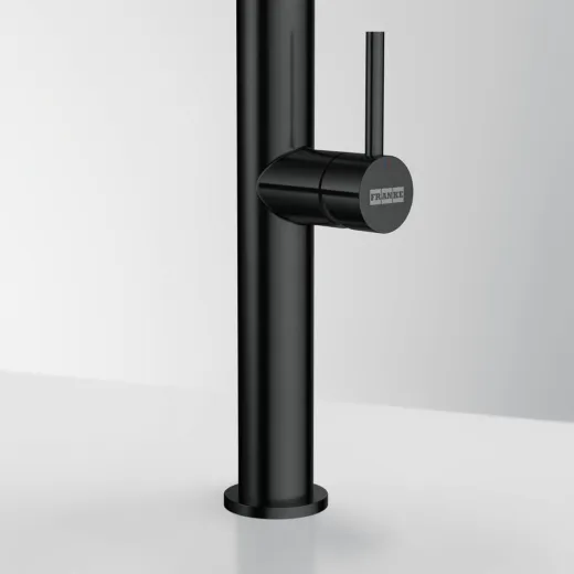 FRANKE Kchenarmatur Pescara J Einhebelmischer Edelstahl Industrial Black (PVD) mit Auszugsbrause umstellbar 360 schwenkbarer Auslauf