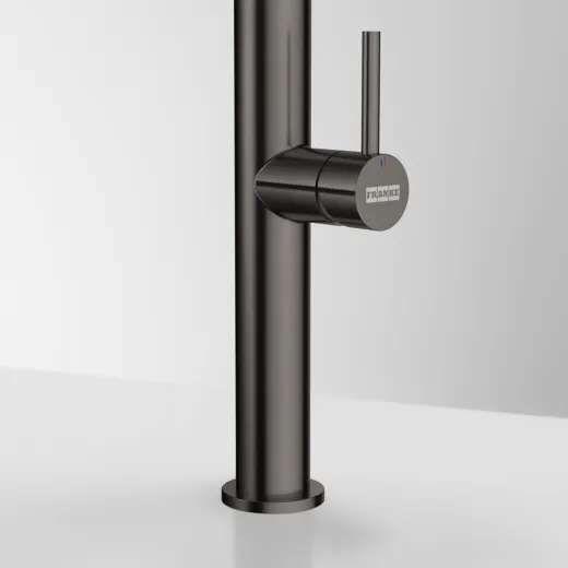 FRANKE Kchenarmatur Pescara J Einhebelmischer Edelstahl Anthracite (PVD) mit Auszugsbrause umstellbar 360 schwenkbarer Auslauf