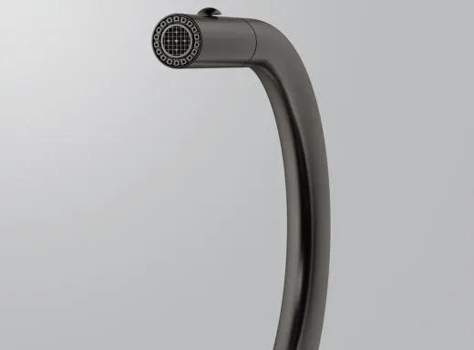 FRANKE Kchenarmatur Pescara J Einhebelmischer Edelstahl Anthracite (PVD) mit Auszugsbrause umstellbar 360 schwenkbarer Auslauf