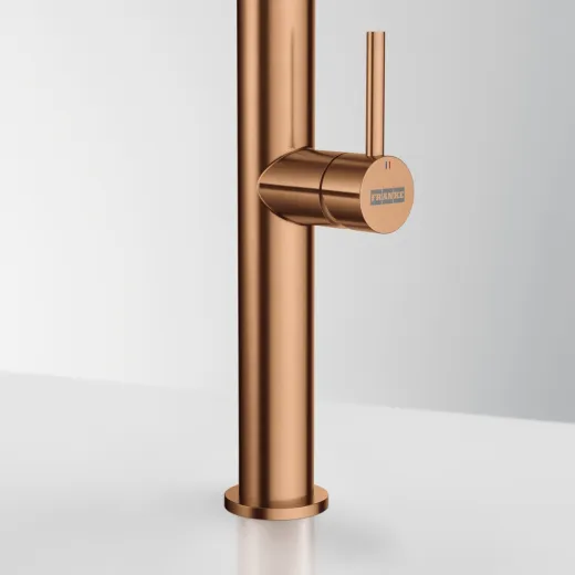 FRANKE Kchenarmatur Pescara J Einhebelmischer Edelstahl Copper (PVD) mit Auszugsbrause umstellbar 360 schwenkbarer Auslauf