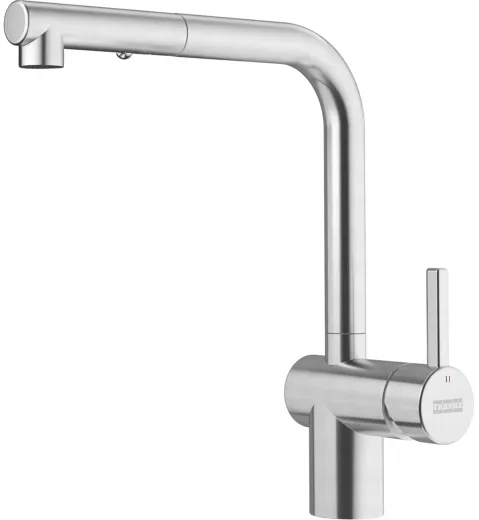 FRANKE Kchenarmatur Atlas Neo Slim Einhebelmischer Edelstahl massiv mit Zugauslauf und Brausefunktion 180 schwenkbarer Auslauf