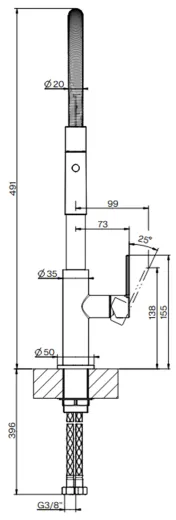 FRANKE Kchenarmatur Maris Slim Semi Pro Einhebelmischer Black Matt mit Pendelbrause umstellbar 360 schwenkbarer Auslauf