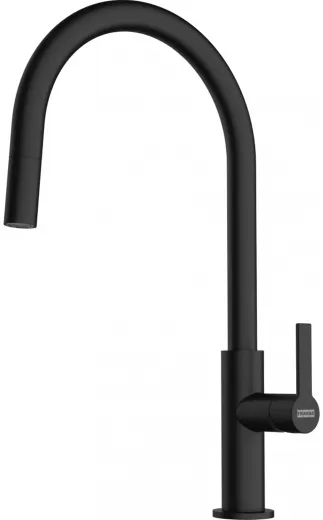 FRANKE Kchenarmatur Maris Slim J Einhebelmischer Black Matt mit Zugauslauf 360 schwenkbar
