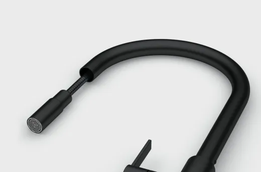 FRANKE Kchenarmatur Maris Slim J Einhebelmischer Black Matt mit Zugauslauf 360 schwenkbar