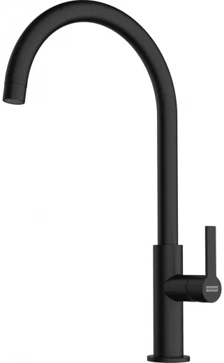 FRANKE Kchenarmatur Maris Slim J Einhebelmischer Black Matt mit Festauslauf 360 schwenkbar