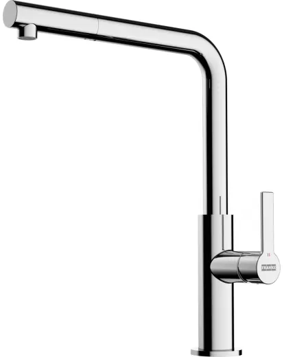 FRANKE Kchenarmatur Maris Slim L Einhebelmischer Chrom mit Zugauslauf 360 schwenkbar