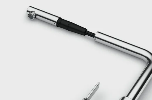 FRANKE Kchenarmatur Maris Slim L Einhebelmischer Chrom mit Zugauslauf 360 schwenkbar