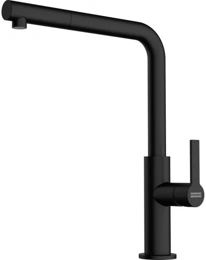 FRANKE Kchenarmatur Maris Slim L Einhebelmischer Black Matt mit Zugauslauf 360 schwenkbar