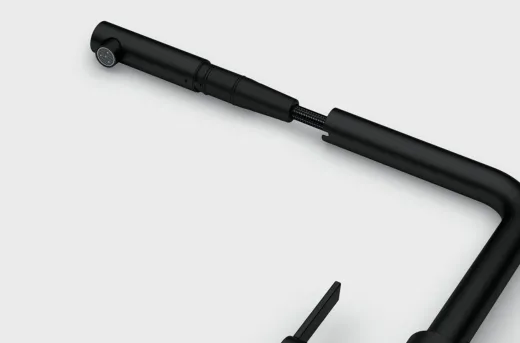 FRANKE Kchenarmatur Maris Slim L Einhebelmischer Black Matt mit Zugauslauf 360 schwenkbar