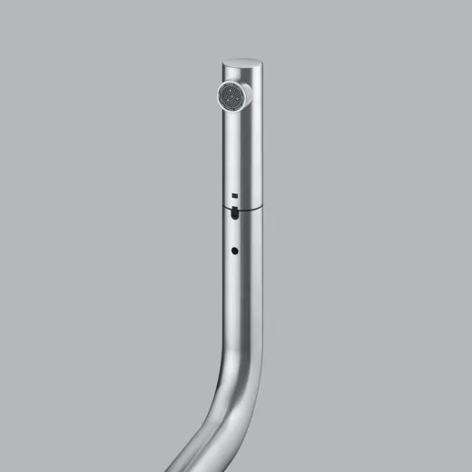 FRANKE Kchenarmatur Smart Glenda Einhebelmischer Edelstahl massiv mit Zugauslauf und Laminar Perlator 180 schwenkbarer Auslauf