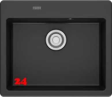 FRANKE Küchenspüle MythosX MYK 610-52A-Keramik Fraceram Einbauspüle / Keramikspüle mit Siebkorb als Druckknopfventil FRANKE Küchenspüle MythosX MYK 610-52A-Keramik Fraceram Einbauspüle / Keramikspüle mit Siebkorb als Druckknopfventil