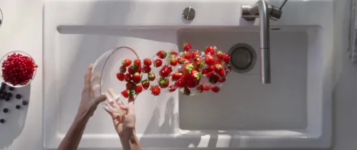 FRANKE Kchensple MythosX MYK 610-52A-Keramik Fraceram Einbausple / Keramiksple mit Siebkorb als Druckknopfventil