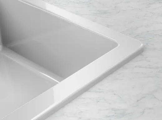 FRANKE Kchensple MarisX MXK 611-100-Keramik Fraceram Einbausple / Keramiksple mit Siebkorb als Druckknopfventil