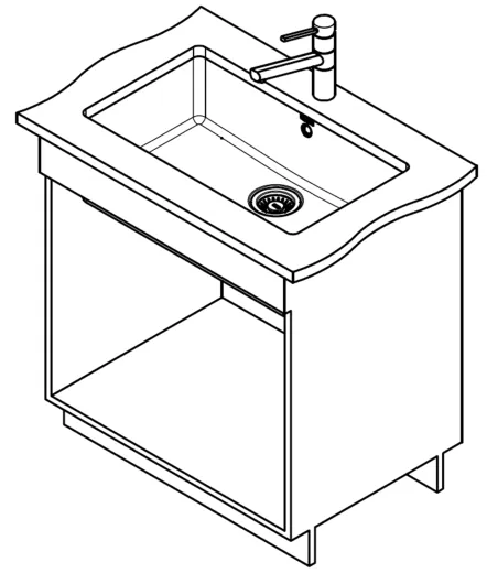 FRANKE Kchensple KubusX KXK 110-71 Keramik Fraceram Keramiksple / Unterbausple (Montage unter die APL) mit Siebkorb als Stopfenventil