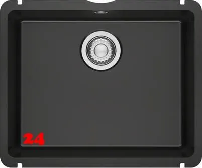 FRANKE Kchensple KubusX KXK 110-51 Keramik Fraceram Keramiksple / Unterbausple (Montage unter die APL) mit Siebkorb als Stopfenventil