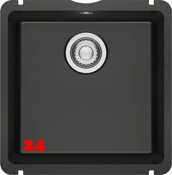 FRANKE Kchensple KubusX KXK 110-41 Keramik Fraceram Keramiksple / Unterbausple (Montage unter die APL) mit Siebkorb als Stopfenventil