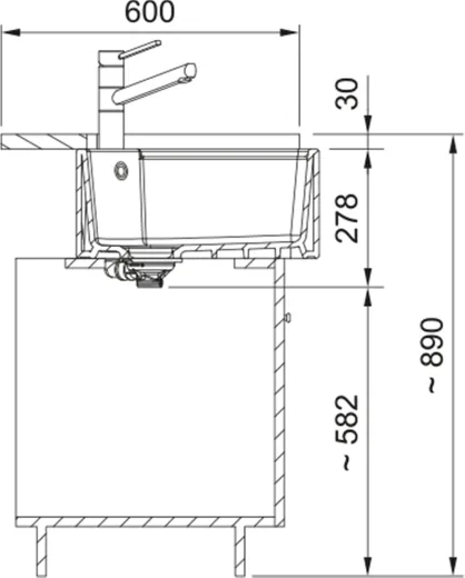 FRANKE Splstein / Splmodul Doppelbecken Belfast BFK 720-36-36 Keramik Fraceram Keramiksple mit Siebkorb als Stopfenventil