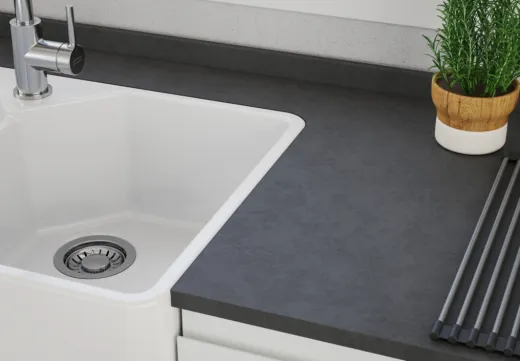 FRANKE Splstein / Splmodul Doppelbecken Belfast BFK 720-36-36 Keramik Fraceram Keramiksple mit Siebkorb als Stopfenventil