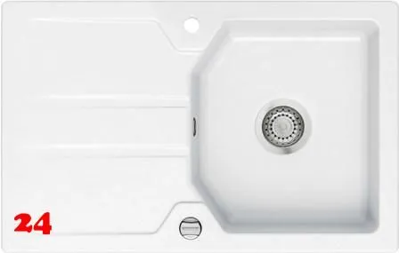 Systemceram KeraDomo SOLVA 80-BASIC Keramikspüle / Einbauspüle in Standardfarben für die Küche Systemceram KeraDomo SOLVA 80-BASIC Keramikspüle / Einbauspüle in Standardfarben für die Küche