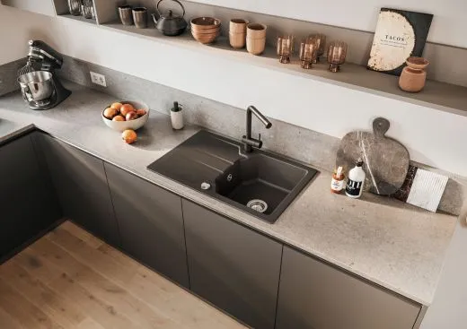 Systemceram KeraDomo SOLVA 80-BASIC Keramiksp�le / Einbausp�le in Standardfarben f�r die K�che