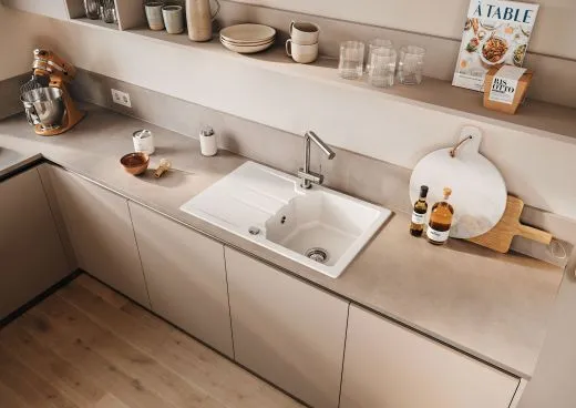 Systemceram KeraDomo SOLVA 80-PREMIUM Keramiksp�le / Einbausp�le in Sonderfarben f�r die K�che