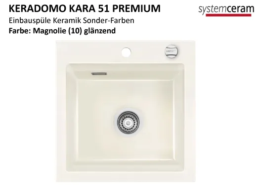 Systemceram KeraDomo KARA 51-PREMIUM Keramiksp�le / Einbausp�le in Sonderfarben f�r die K�che