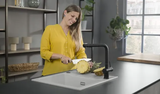 Systemceram KeraDomo GENEA 60-PREMIUM Keramiksp�le / Einbausp�le in Sonderfarben f�r die K�che