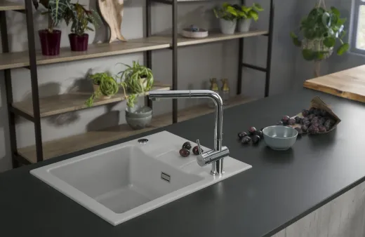 Systemceram KeraDomo GENEA 60-PREMIUM Keramiksp�le / Einbausp�le in Sonderfarben f�r die K�che