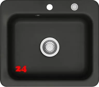 Systemceram KeraDomo JUNA 57 Premium Keramiksp�le / Einbausp�le in Sonderfarben f�r die K�che